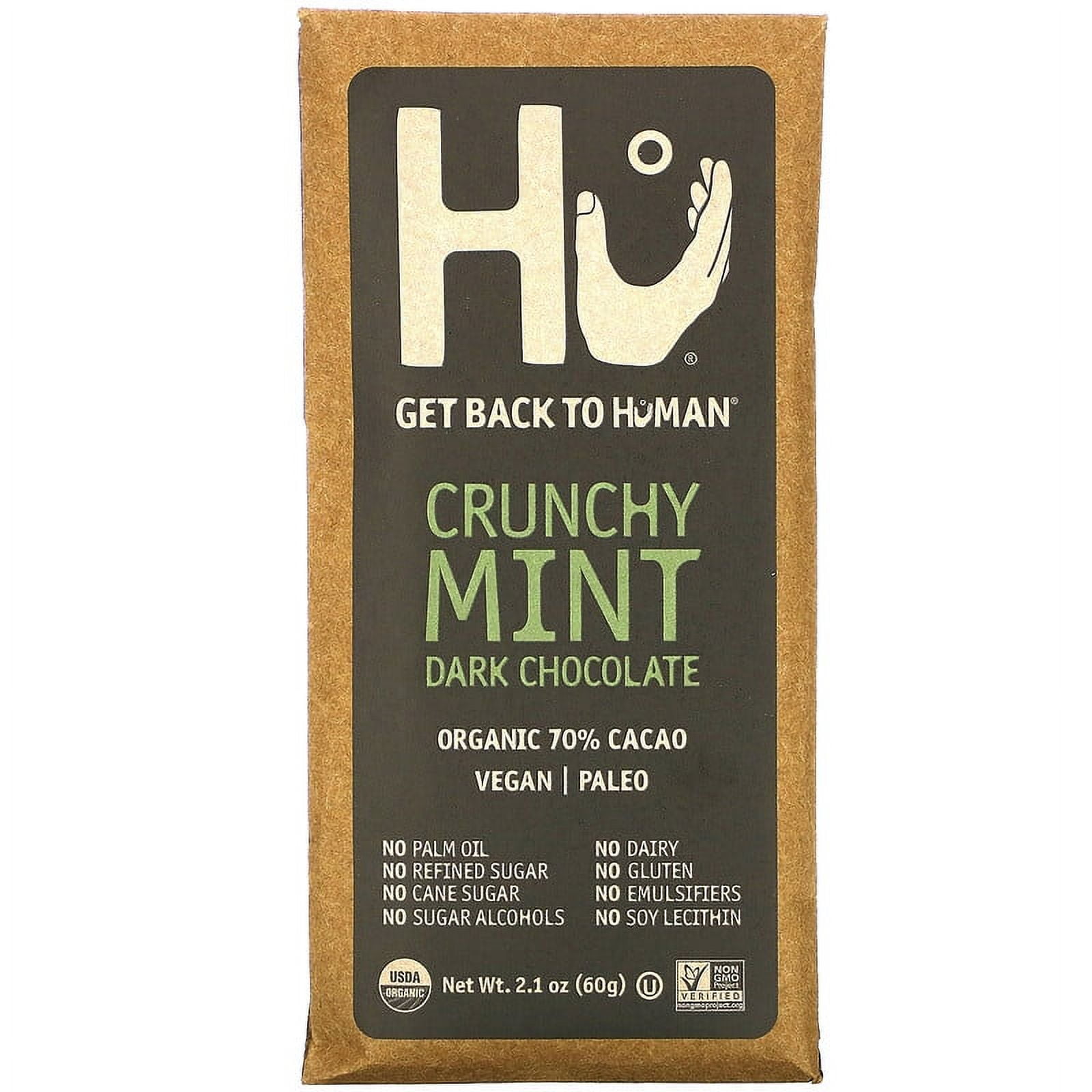 Hu, Crunchy Mint Dark Chocolate, 2.1 oz Pack of 4