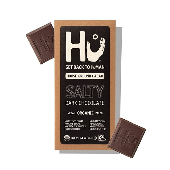 Hu Dark Chocolate Bars | Natural Organic Vegan Chocolate, Gluten Free, Paleo, Non GMO, Fair Trade Dark Chocolate 2.1oz