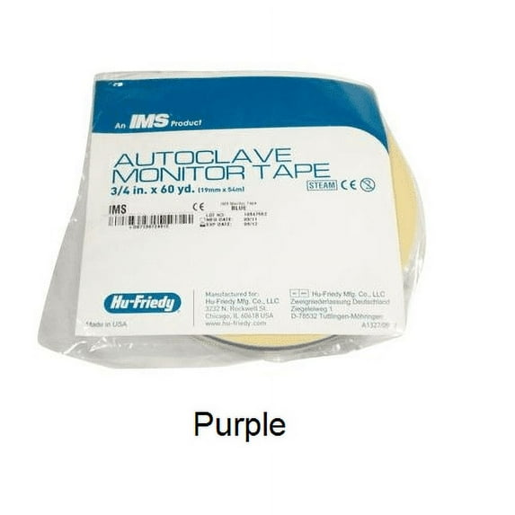Hu-Friedy IMS-1264 IMS Autoclave Monitor Tape Purple 60 Yard Roll 3/4 EXP Nov 2023