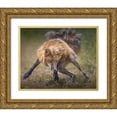thumbnail image 1 of Hu, Mei 18x15 Gold Ornate Wood Framed with Double Matting Museum Art Print Titled - Ready To Fight, 1 of 4