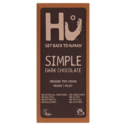 Hu Simple Dark Chocolate 60g, British Import (Pack of 6)
