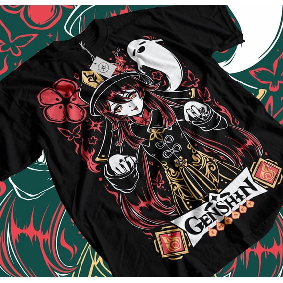 Hu Tao Genshin Impact Japan Aesthetic Anime Japanese Vaporwave Genshin Impact Raiden Shogun Gaming T-Shirt, Anime Waifu Shirt