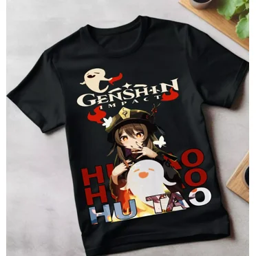 Hu Tao T-shirt Genshin Impact gorou, Game, Anime,Manga,Graphic Soft Tee