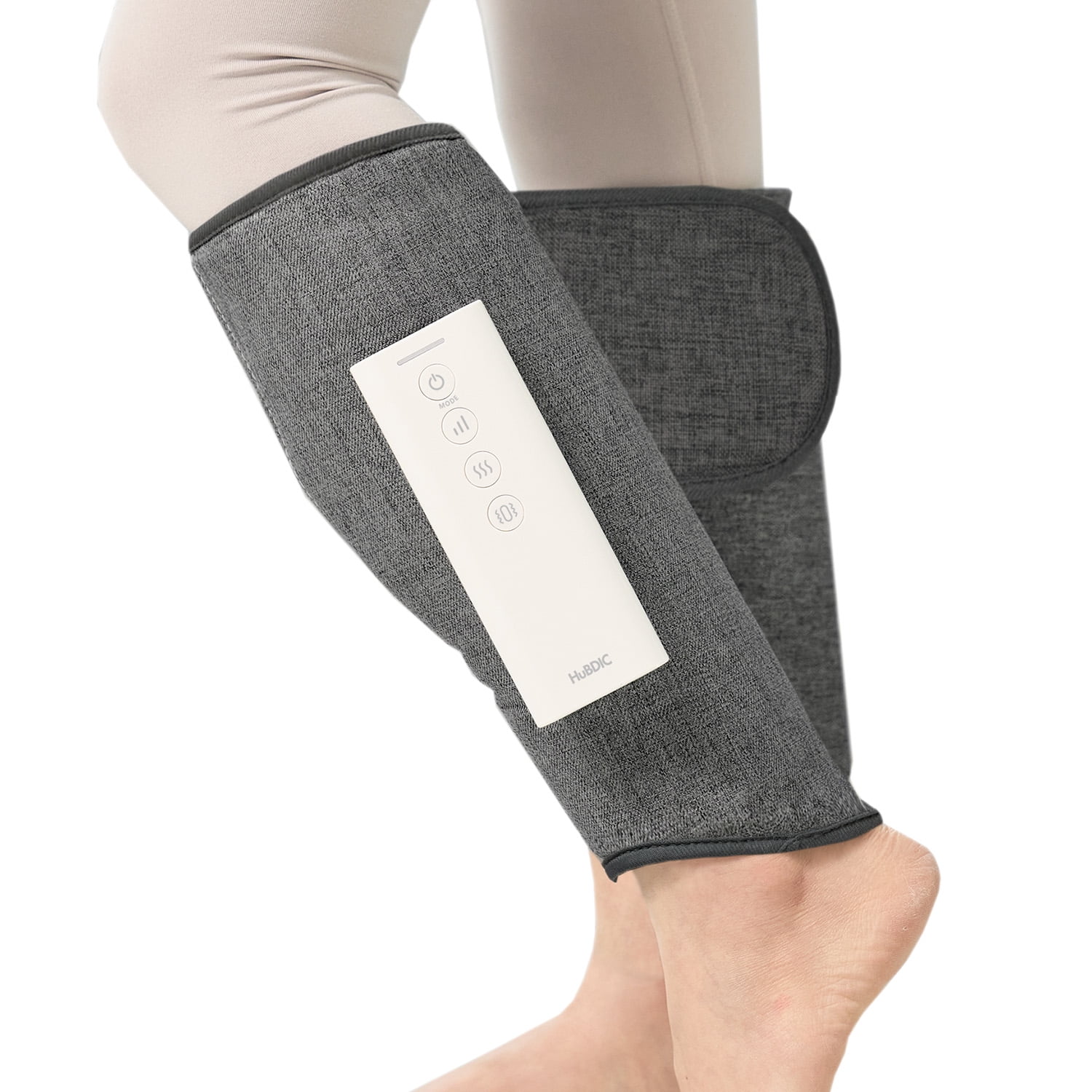 HuBDIC Cordless Leg Massager for Circulation and Relaxation 3 Massage Mode with Heat and Vibration Wireless and Rechargeable