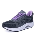 thumbnail image 1 of HuJAT Women's Plantar Fasciitis Relief Orthotic Sneakers, Arch Support Lightweight Lace-Up Walking Shoes Purplegery US 8.5, 1 of 7
