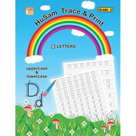 HuSam Trace and Print: LETTERS ( uppercase and lowercase ) ( Grade 2 ) ( handwriting tracing printing alphabet practice workbook ) (Paperback)