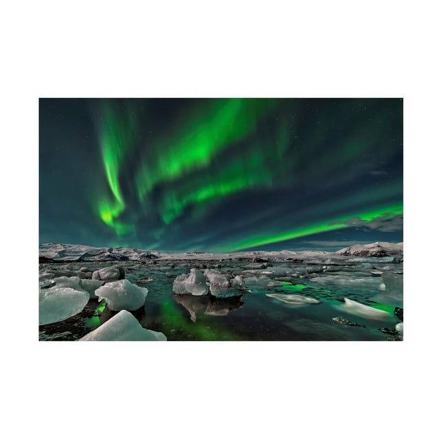 Hua Zhu 'Ice Lake' Canvas Art