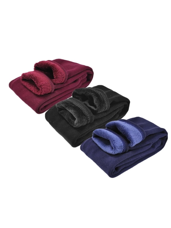 HuaAngel 3 Pack Girls Fleece Lined Leggings Thermal Soft Stretchy Winter Pants Sizes 2-10