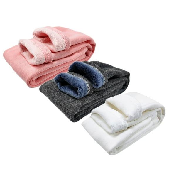HuaAngel 3 Pack Girls Fleece Lined Leggings Thermal Soft Stretchy Winter Pants Sizes 2-10