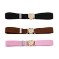 thumbnail image 1 of HuaAngel 3 Pieces Girls Belt Cute Heart Shape With Metal Buckle Elastic Stretch Adjustable Waist Belt for Girls Jeans Dress, 1 of 4