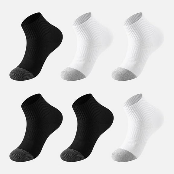 HuaAngel Ankle Socks Women Athletic Running Socks Cushioned 6-Pairs