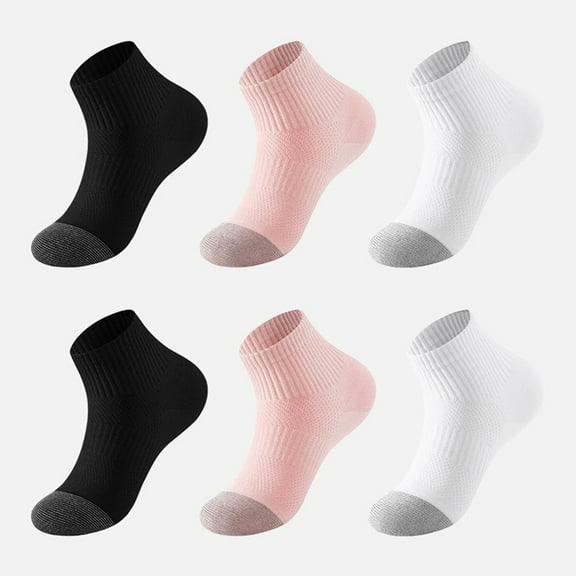 HuaAngel Ankle Socks Women Athletic Running Socks Cushioned 6-Pairs