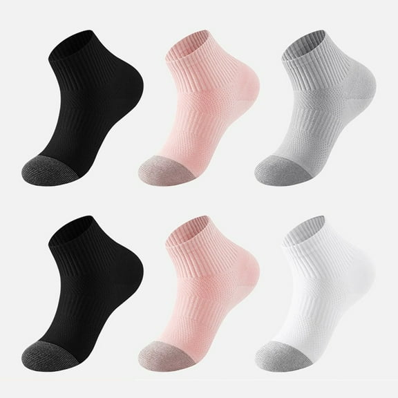 HuaAngel Ankle Socks Women Athletic Running Socks Cushioned 6-Pairs