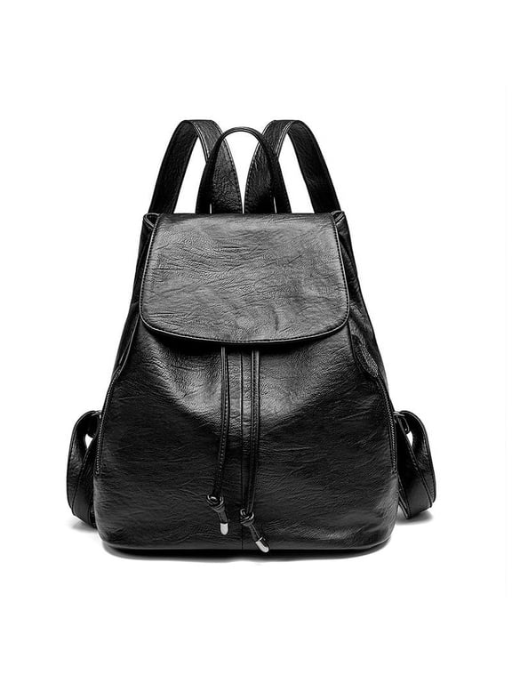 HuaAngel Backpack Purse for Women Leather Drawstring Anti-theft Shoulder Bag Fashion Multipurpose Travel Bag