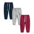 thumbnail image 1 of HuaAngel Boys Athletic Sweatpants Cotton with Drawstring Pockets Kids Casual Pants 3 Pack Sizes 2-8, 1 of 5