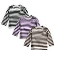 thumbnail image 1 of HuaAngel Boys Girls Cotton Long Sleeve Crew Neck T-Shirt 3 Packs Sizes 2-8, 1 of 4