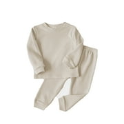 HUA ANGEL HuaAngel Boys Girls Thermal Underwear Long Pants Set 2-Piece Size 2-8