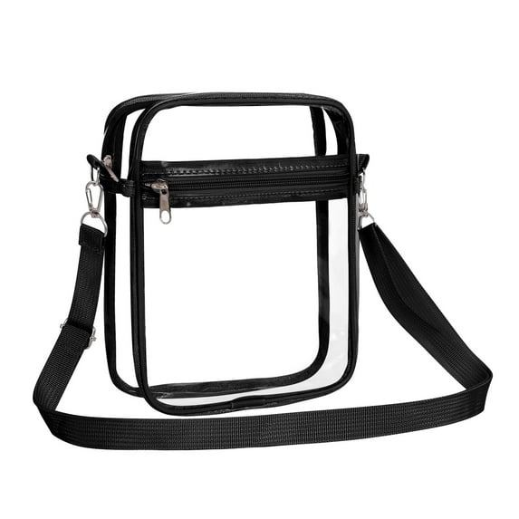 HuaAngel Clear Crossbody Purse Stadium Approved Crossbody with Adjustable Shoulder Strap for Concerts, Sporting Events