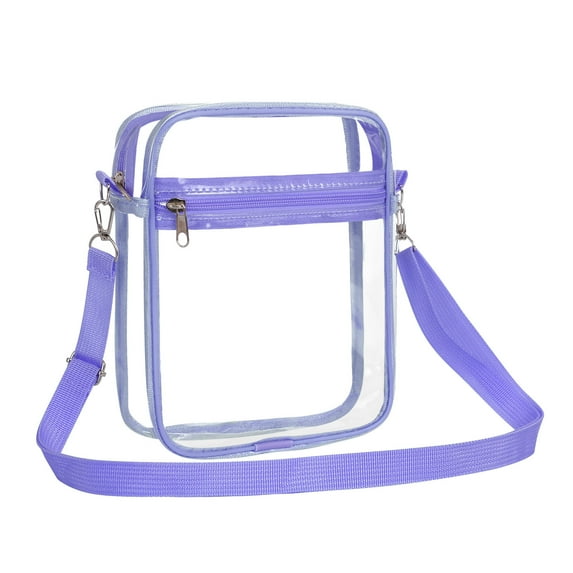 HuaAngel Clear Crossbody Purse Stadium Approved Crossbody with Adjustable Shoulder Strap for Concerts, Sporting Events