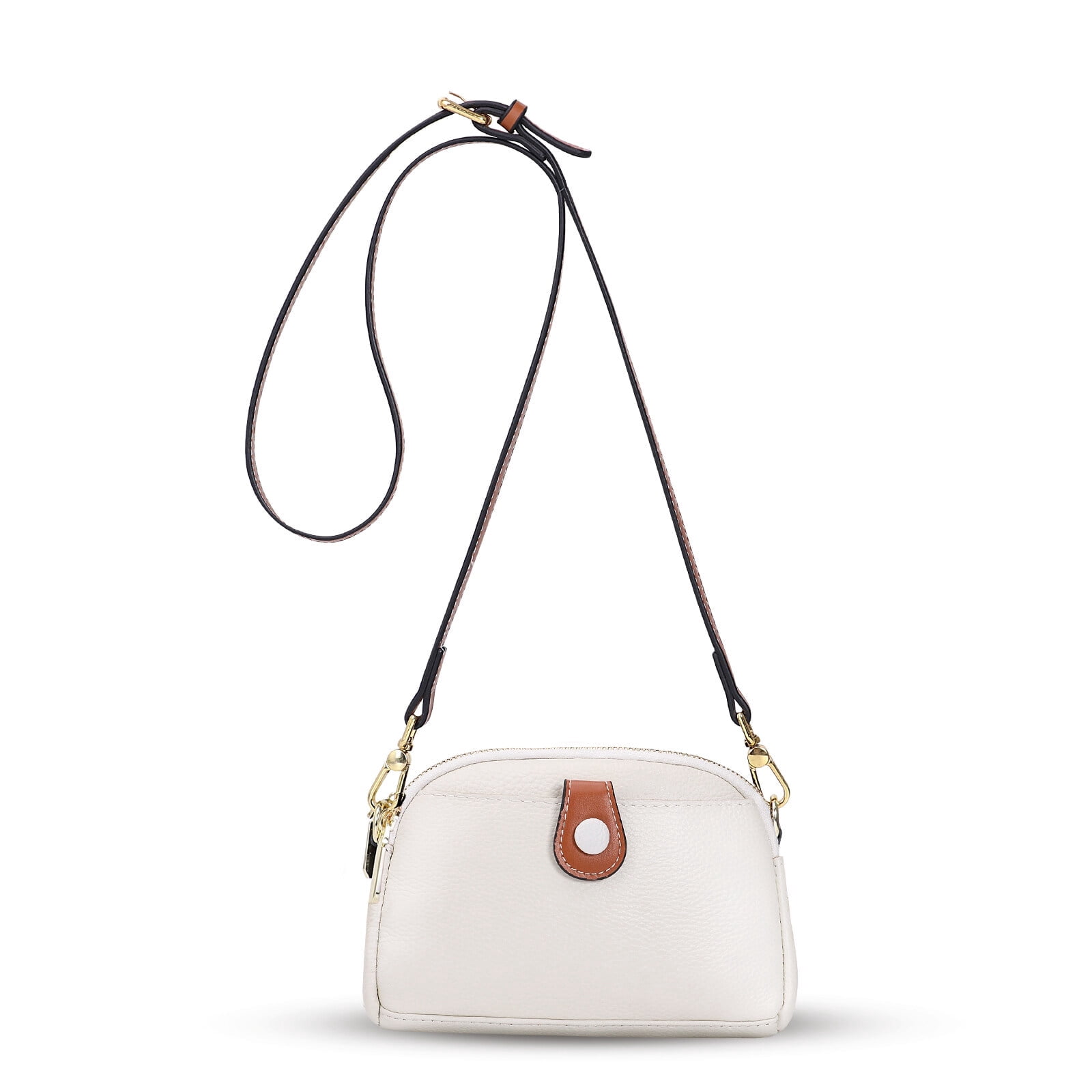 HUA ANGEL Women's Leather Crossbody Bag - Hobo Shoulder Purse With 2 Removable Straps, Multi-Pocket, PU Leather, 10.6x4.3x5.9 Inches - View #8
