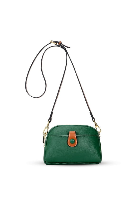 HuaAngel Crossbody Bag for Women Small Genuine Leather Shoulder Purse with Adjustable Shoulder Strap