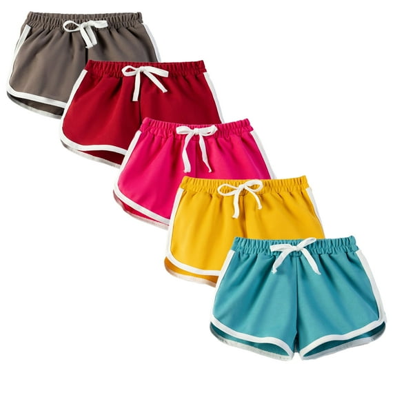 HuaAngel Girls Athletic Shorts Running Dolphin Shorts 5 Packs Sizes 4-14