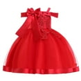 thumbnail image 1 of HuaAngel Girls Beaded Floral Embroidery Long Ribbon Pageant Princess Dress X192 Sizes 4-10, 1 of 3