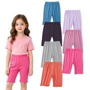 HuaAngel Girls Bike Shorts 7 Packs Modal Athletic Shorts Breathable Stretch Comfort for Running, Dance