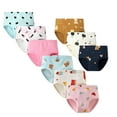 thumbnail image 1 of HuaAngel Girls Cotton Brief Underwear Breathable Comfortable Soft Panties 9 Pack Size 2-7, 1 of 5