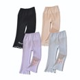 thumbnail image 1 of HuaAngel 4 Pack Girls' Cotton Pants Basic Versatile Pants Sizes 2-7Years, 1 of 7