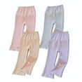 thumbnail image 1 of HuaAngel 4 Pack Girls' Cotton Pants Basic Versatile Pants Sizes 2-7Years, 1 of 7