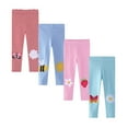 thumbnail image 1 of HuaAngel Girls Leggings Cotton with Elastic Waistband 4 Pack Sizes 2-7, 1 of 6