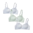 thumbnail image 1 of HuaAngel Girls Training Bralette Cotton Wirefree Soft Cups Adjustable Straps 3 Pack Size 32-38, 1 of 6