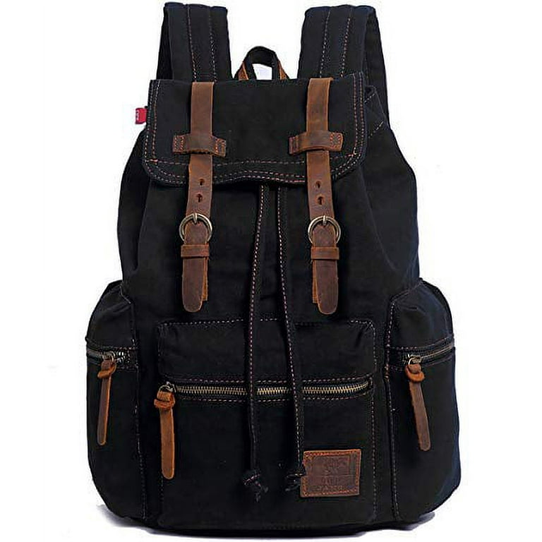 HuaChen Vintage Travel Canvas Leather Backpack for Men,Computers Laptop  Backpacks Rucksack, Shoulder…See more HuaChen Vintage Travel Canvas Leather