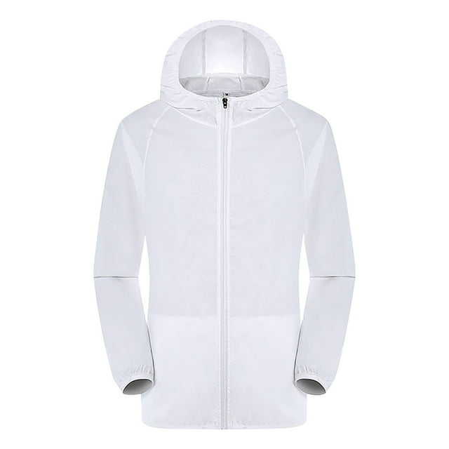 Huaai Jackets For Women Women Solid Rain Jacket Outdoor Plus Size ...