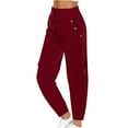 Huaai Pants for Women Women's Casual Binding Leg Pants Soild Plus Size
