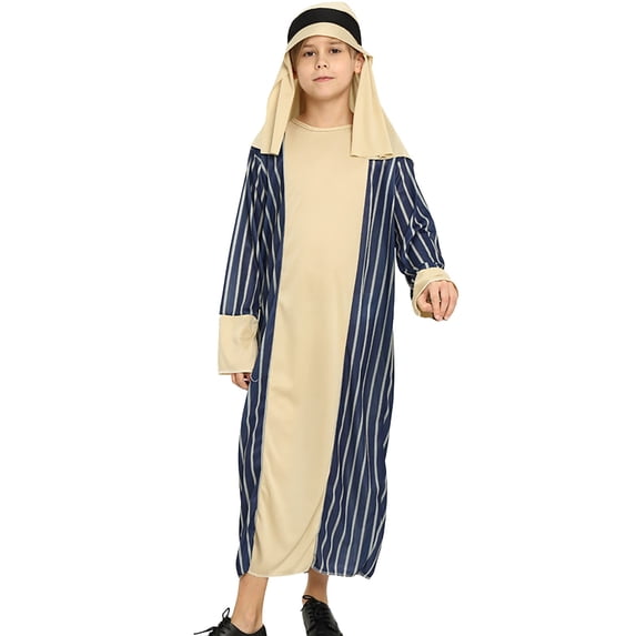 Huachaog Outfit Set Boys Traditional Biblical Tunic Robe and Play Pageant Party and Performance Clothes,4-8 Y