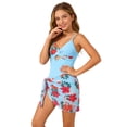 thumbnail image 1 of Huachaog Swimsuits Girls 2 Piece Bodysuit Tropical with Back Skirt Cover Up Youth Regular Swimwear, 1 of 8