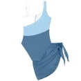 thumbnail image 1 of Huachaog Swimsuits Girls Color Block One Piece Bodysuit and Bathing Mesh Cover Up Swim Clothes,17-18 Y, 1 of 7