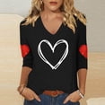 thumbnail image 1 of Huachaog T Shirts for Women 3/4 Sleeve Crew Neck Stretch Basic Tee Daily Wear Blouse, 1 of 4