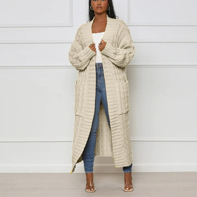 Huachen Women s Fashion Casual Cardigan Crum Cave Solid Color