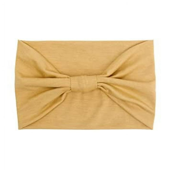 Huachi 4 Packs Wide Headbands for Women Black Headwrap Boho African Yoga Turban Solid color