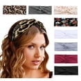 thumbnail image 1 of Huachi Turban Headbands for Women Boho Wide Women's Headbands for Hair Solid Color 8Pcs, 1 of 8