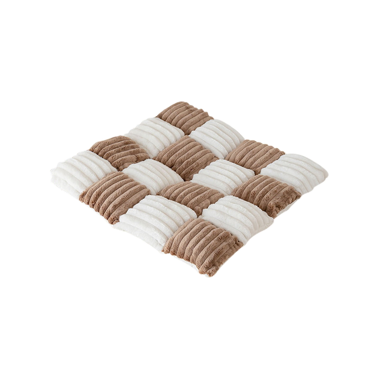 Huahua Cotton Chair Cushion Plaid Chair Pad for Indoor/Dining/Kitchen