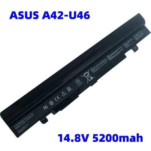 Huajiang Tech Battery for Asus U56E U56J U56JC U56S U56SV Part#: A32-U46 A41-U46 A42-U46 Laptop Notebook Computer PC [8-Cell 14.8V]