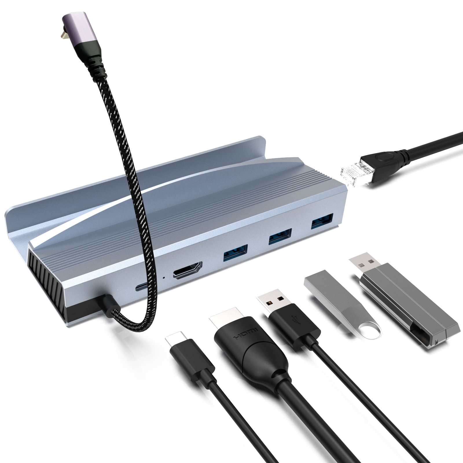 Huajiang Upgraded 4K 60Hz 1000Mbps LAN Docking Station for Steam Deck