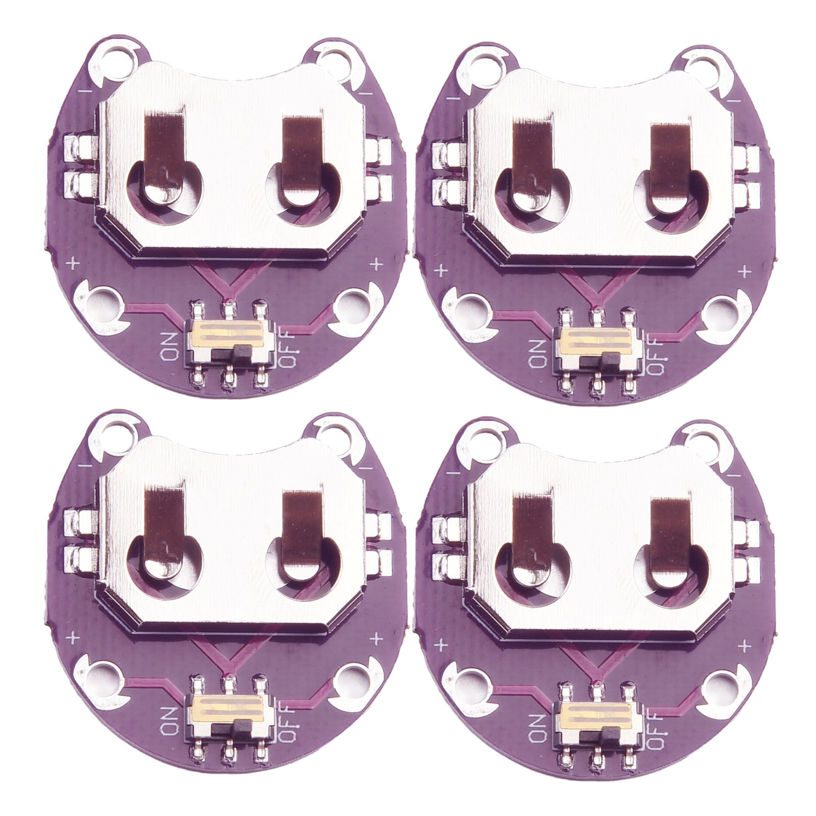 Huajuming 10Pcs Lily-Pad Coin Cell Battery Holder For Cr2032 Battery ...