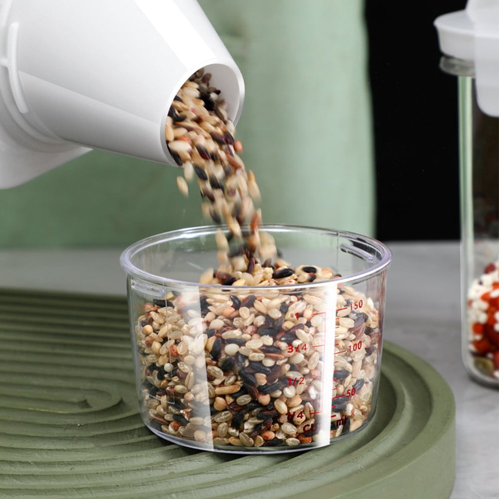 Huajunming Airtight Food Storage Container With Measuring Cup&Pour ...