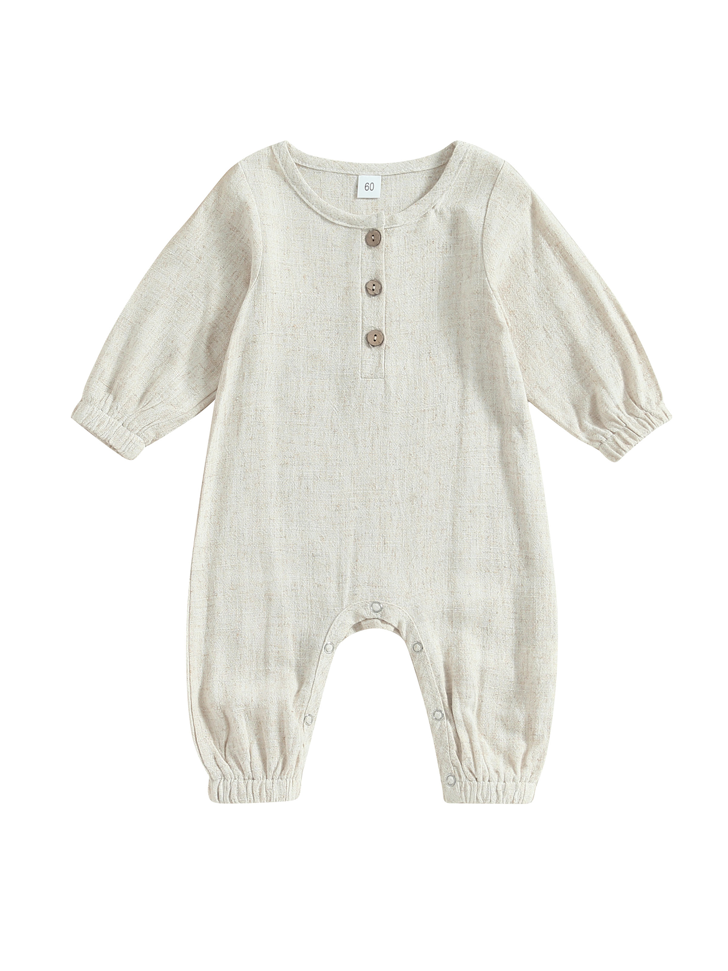 Huakaishijie Toddler Baby Boy Girl Cute Rompers Button Down Long Sleeve