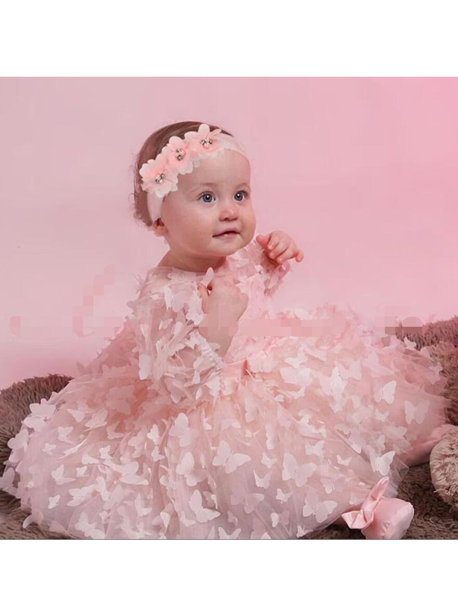 Huakaishijie Toddler Baby Girl Butterfly Dress Sleeveless Tulle Tutu ...